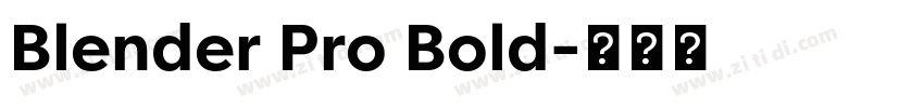 Blender Pro Bold字体转换